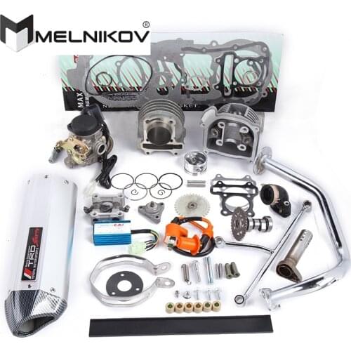 GY6 50 80 upgrade 100 cc 137QMA QMB139 4T CYLINDER KIT Head Racing Exhaust A9 Camshaft Rollers Oil Gear Rings Arms