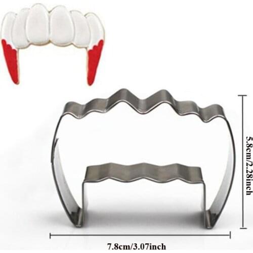 1pcs patisserie reposteria gateau Halloween Ghost Teeth Cookie Cutter Moldes Fondant Cake Decor Tools Biscuit Chocolate Mould