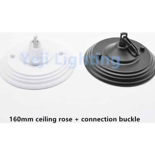 Diameter 160mm round ceiling rose ceiling canopy ceiling plate with connection buckle for chandelier pendant light lamp base