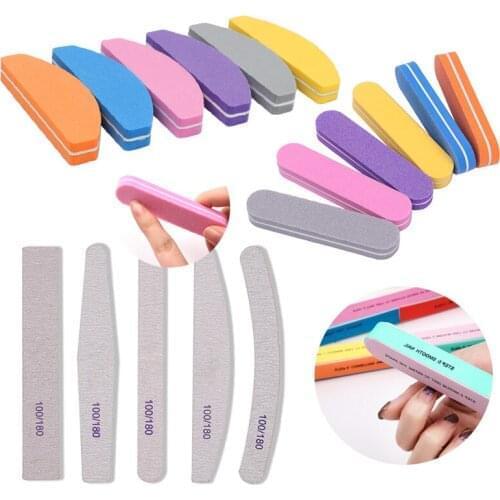 Nail Art Buffer Block Sanding File Cleaning Brush Professional Nail Files Manicure Pedicure Polishing Sanding File Nail Tools