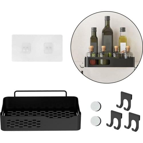 Multifunction Heavy Duty Stainless Steel Adhesive Kitchen Shelf Bathroom Shower Shampoo Towl Organizer Holder Rack No Drilling