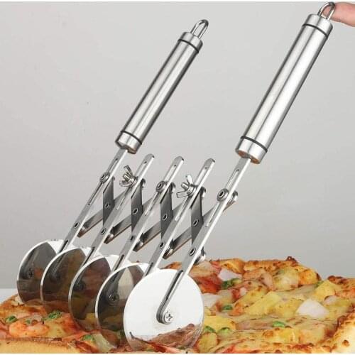 Multi Round Dough Cutter Roller Wheel,multiple Pasta Wheel Cutter Tools Steel,adjustable Pizza Knife Slicer Divider