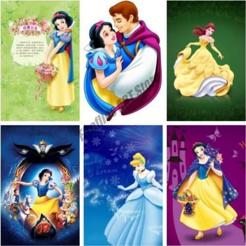 Diamond Painting Disney Snow White Anime Mosaic Diamond Embroidery Full Square Drill Cross Stitch Kits Room Decoration Gift