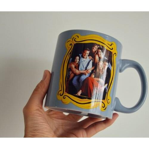 New Friends TV Show Monica Photo Frame Door Yellow Ceramic Coffee Tea Cup Mug