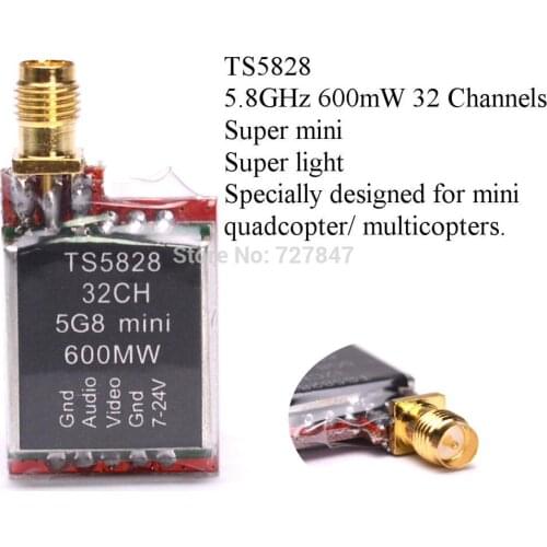 NEW TS5828 / TS5828L / TS5828S 5.8GHz 600mW 40 Channels Mini Wireless A/V Transmitting (TX) TS5828 for gopro FPV Quadcopter