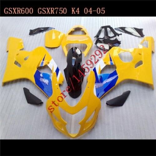 Fairing for GSXR600 GSXR750 K4 04 05 2004 2005 GSXR600 750 04-05 mold GSXR 600 750 GSXR600 750 yellow blue black Fairing