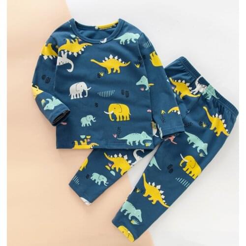 TUONXYE Boys Girls Pajamas Set Children Dinosaurs Cotton Kids Long Sleeves Pijama Baby Sleepwear Clothing Nightwear