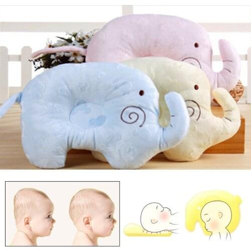 Newborn Baby Boy Baby Girl Memory Cotton Pillow Prevent Flat Head Pillow Anti-roll Healthy Positioner Support Bebe Elephant Gift