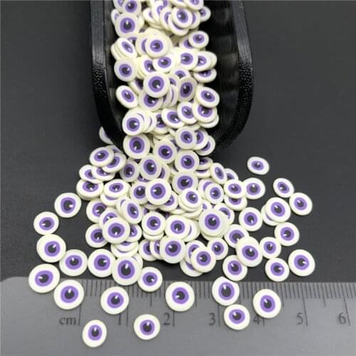 50g Purple Eyes Polymer Clay Sprinkle For Kids Diy ,Soft Clay For Craft Clay/Nail Art/Scrapbook Decoration DIY, Craft Filler