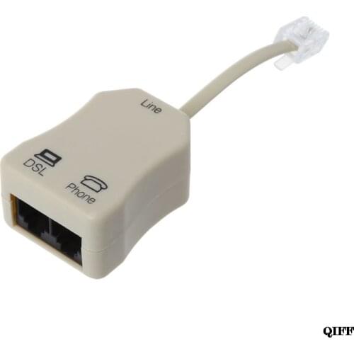 Drop Ship&Wholesale Portable ADSL Modem Telephone Phone Fax In-Line Splitter Filter Network 1PC APR28