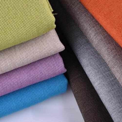Width 58'' Solid Color Simple Thickened Linen Fabric By The Yard For Sofa Tablecloth Pillow Cushion Material