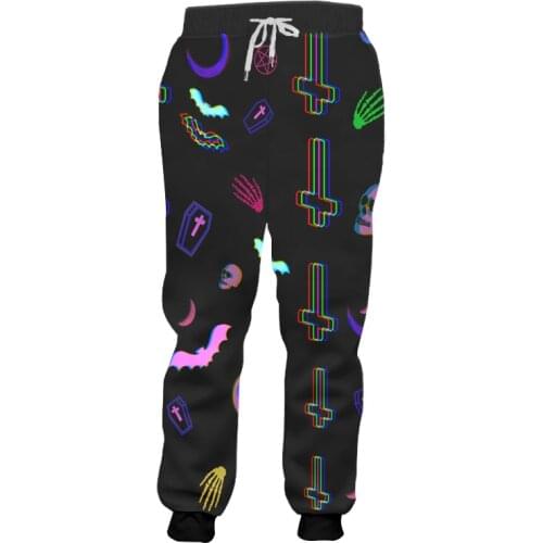 IFPD 3D Pants Cross Skull Printed Cool Casual Jogger Pants Men And Women Sport Funny Hip Hop Custom Mens Trousers