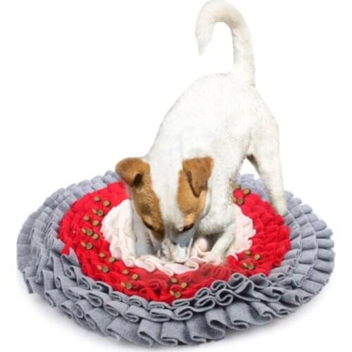 Dogs Snuffle Mat Pet Leak Food Anti Choking Mat Cat Dog Training Blanket Nose Sniffing Blanket Pads Round Puppy Mat Nose Pad