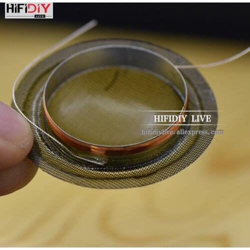 HIFIDIY LIVE 2pcs/set 1 inch 25.4 25.5mm Tweeter Voice Coil soft black/Transparent Silk Membrane Treble Speaker Repair Parts DIY