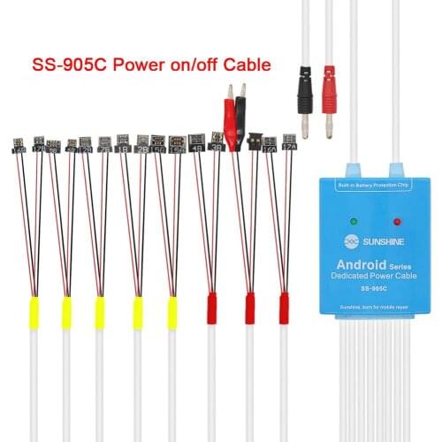 Sunshine SS-905C SS-905A Power Supply Cable Android One Button Boot Control line for iPhone 5S-11 Pro Max HUAWEI Samsung Android
