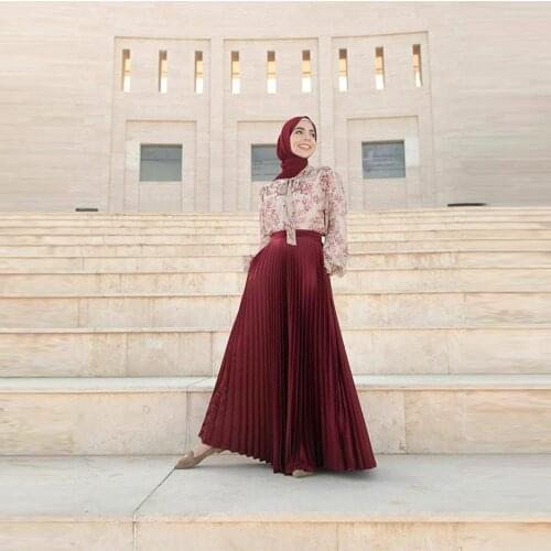 Mujer Moda New Summer Chiffon Sweet Women Long Pleated Skirt Faldas Solid Pleated Skirt Elastic Waist Empire Skirt