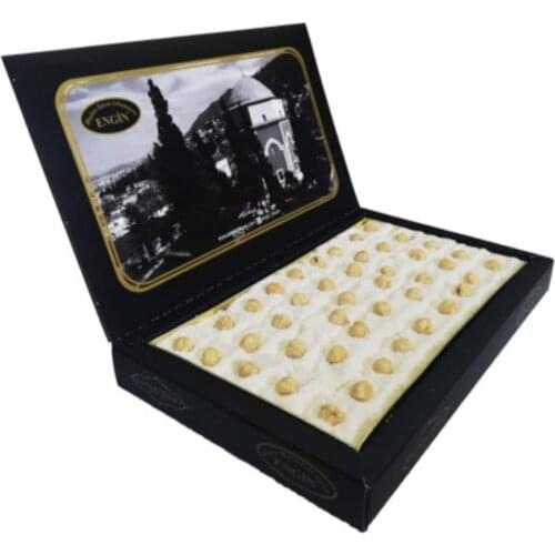 Famous turkish delight. traditional flavors. hazelnut ratio 900 gr. fast delivery of fresh produce