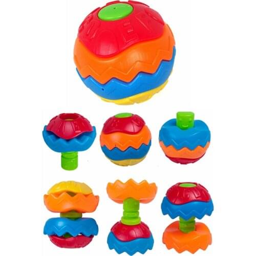 2PCS Baby Kids DIY Puzzle Ball Toys Colorful Assemble Early Educational for Children Infant Crawling