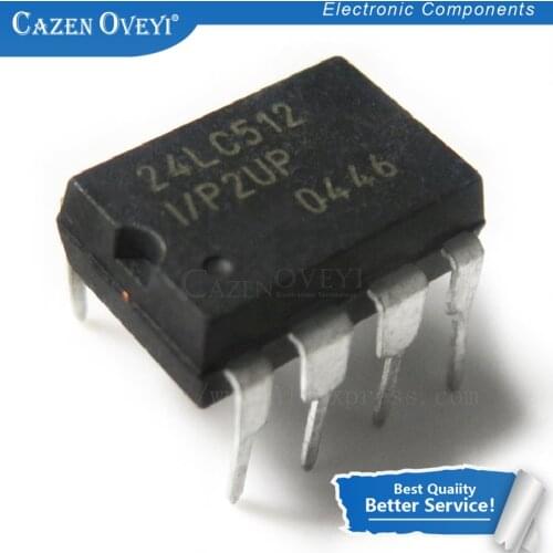 5pcs/lot PIC24LC512-I/P 24LC512-I/P 24LC512 DIP-8 IC In Stock