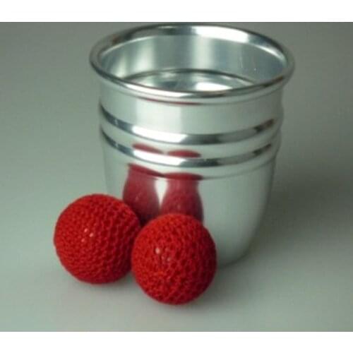 Aluminum Chop Cup - Silver,Classic Line Magnetic Cup Magic Tricks Magic Props Magic Toys Middle Size Close up Magia Gimmick