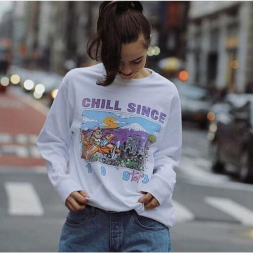 Brandy tshirts cotton o-neck graphic indie clothes Womens long sleeve top for tees 2020 fall y2k femme t-shirts