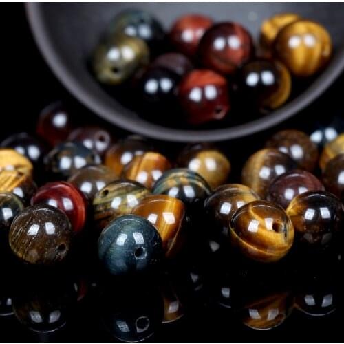 Natural Multicolor Tiger Eye Stone Beads Round Loose Spacer Beads For Jewelry Making 4/6/8/10/12mm DIY Bracelet Necklace