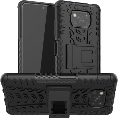 For Xiaomi Poco X3 Pro Case Cover for Xiaomi Poco X3 Pro NFC Case Heavy Duty Armor Kickstand Shell Funda Hard Back Phone Cover