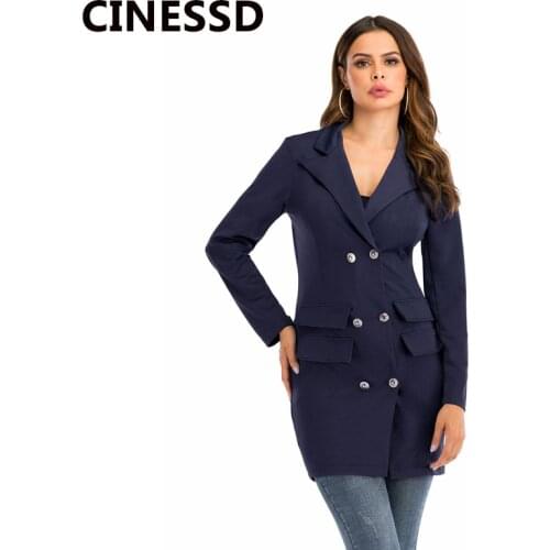 Женские двубортные тренчи CINESSD China At AliExpress