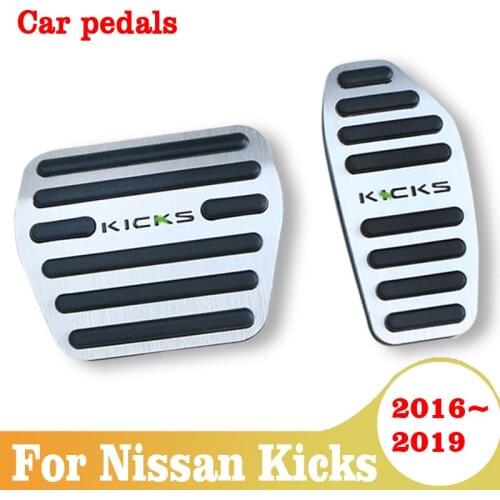 For Nissan Kicks 2016 2017 2018 2019 2020 AT Accelerator Brake Gas Fuel Clutch Pedal Footrest Pedals Plate Cover Car Accessories