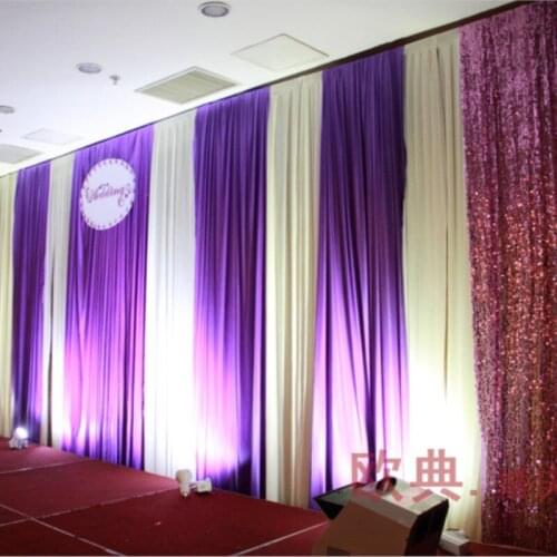 Hotsale 10ft*20ft 100% polyester knitting wedding backdrops, wedding background can be customized