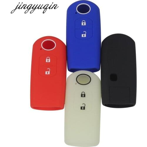 Jingyuqin 10pcs/lot Silicone Smart Key Cover Case Car Styling For Mazda For Mazda CX-5 CX5 Axela M6 Atenza CX-7 CX-9 MX5
