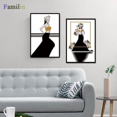 Canvas Painting Wall Art Pictures prints Black woman on canvas no frame home decor Wall poster decoration for living room