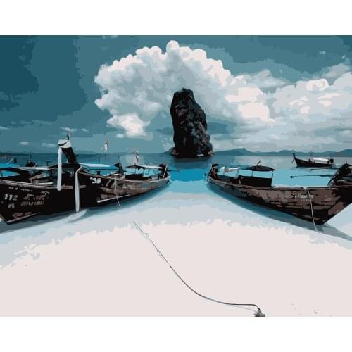 MaHuaf-j610 Thailand Near Sea painting by numbers paint canvas wall pictures for living room