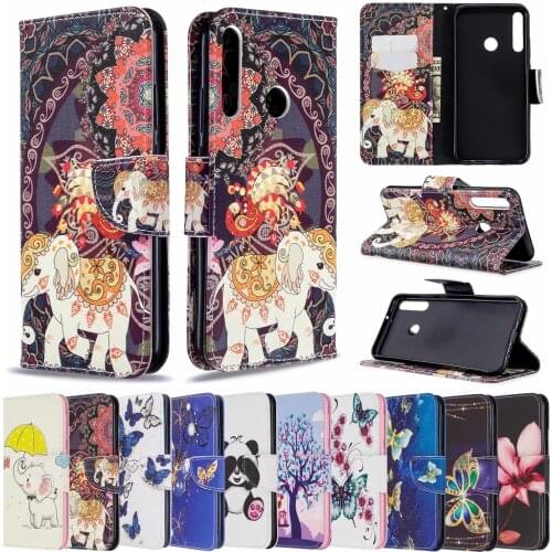 Leather Flip Merged painting For Huawei P50 P40 Pro Lite LiteE Psmart 2020 2021 Y5p Y6p Y7p Y7a Honor 9X Lite 9A 9S 20S Case