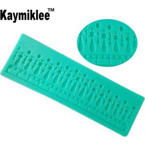 LM018 FDA Flower Food Grade Lace Silicone Mold Fondant Cake Decoration Gumpaste Fondant Mold