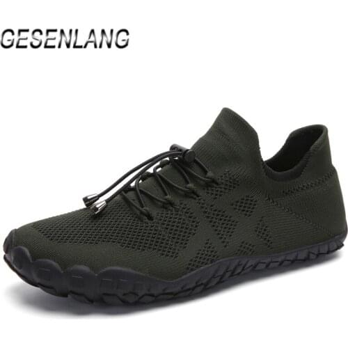 Summer Mens Beach Water Shoes Mesh Breathable Quick Drying Anti-Slip Anti-Collision Outdoor Casual Fishing Wading Aqua Sneakers