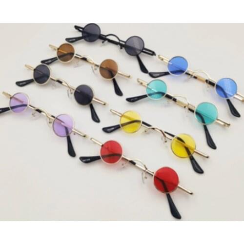 Retro Mini Sunglasses Round Men Metal Frame Gold Black Red Small Round Framed Sun glasses For Women eye care Accessories