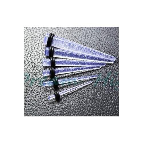 Wholesale Transparent Ear Expander Ear Taper Strechers Fashion Jewelry 100pcs/lot Free Shipping Promotional Product Mixed Style