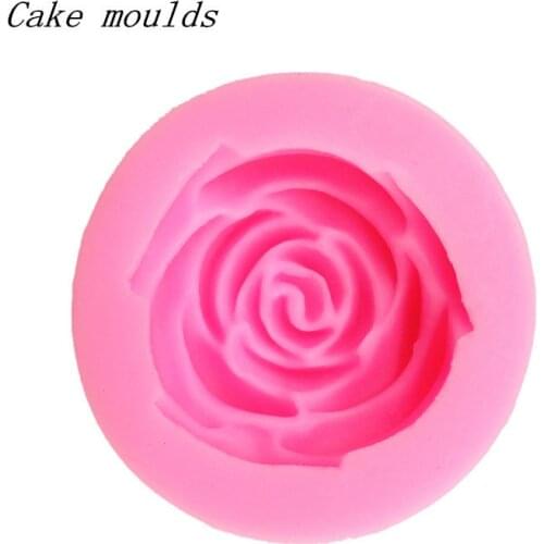 Wholesale Silicone mold K142 Mini rose shape clay mold resin flower mold decoration for fondant cake mold