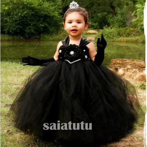 Girls black Princess Tutu Dress show off photograp Kids princess girl Wedding TUTU Ball Gown Children Prom Birthday Party Dress