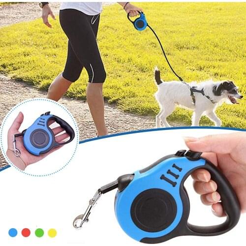 Durable Dog Leash Automatic Retractable Nylon Dog Lead Extending Puppy Walking Running Leads For Small Medium Dogs Pet Supplies