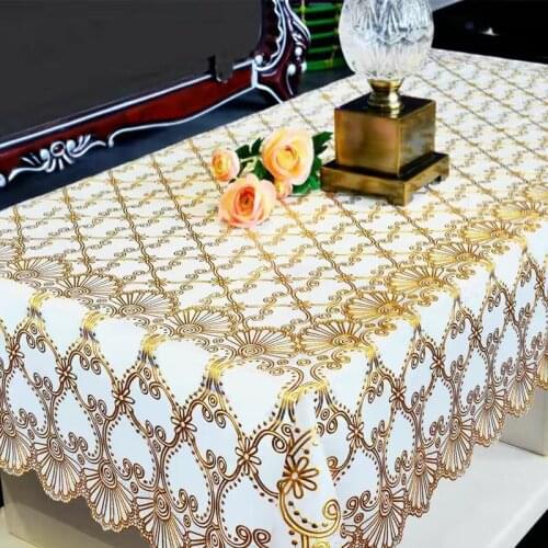 2020 Band PVC Tablecloth Rectangular Hotel Banquet Table Cloth for Wedding Party Christmas Table Cover Home Decoration