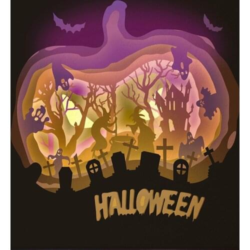Halloween Frames WItch Tree Metal Cutting Dies Wave Edge Steel Craft Die Cut New 2021 for Card Making Home Party Decoration