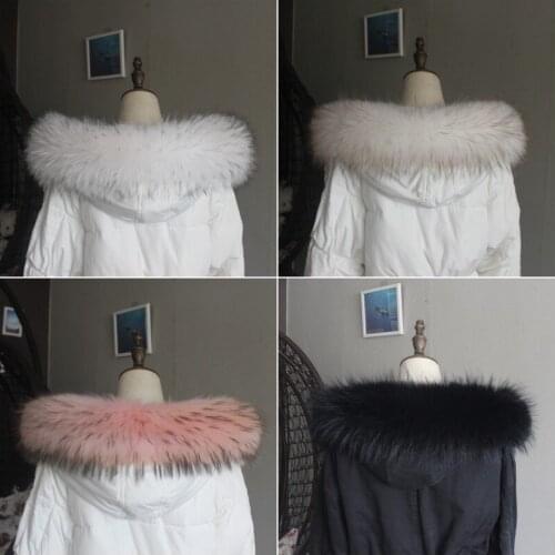 Jkp 100% real raccoon collar autumn and winter warm womens scarf coat large size long scarf