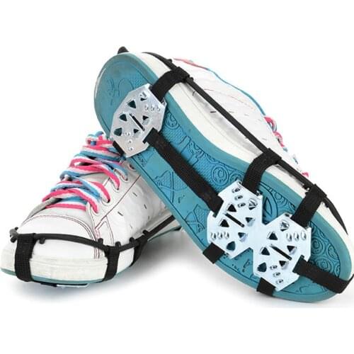 High quality 24 Teeth Ice Gripper For Shoes Women Men Non-slip Crampons Ice Gripper Spike Grips Cleats For Ice Snow Climbing