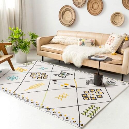 Modern Moroccan fresh style carpet living room tea table floor mat bedroom bedside carpet Hotel B & B carpet