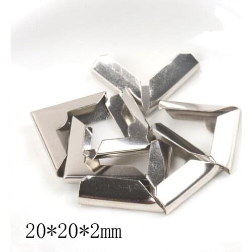 Metal Corners For Books Scrapbooking Photo Albums Menus Corner Protectors Metal Crafts DIY Ornament 20x20x2mm 20pcs
