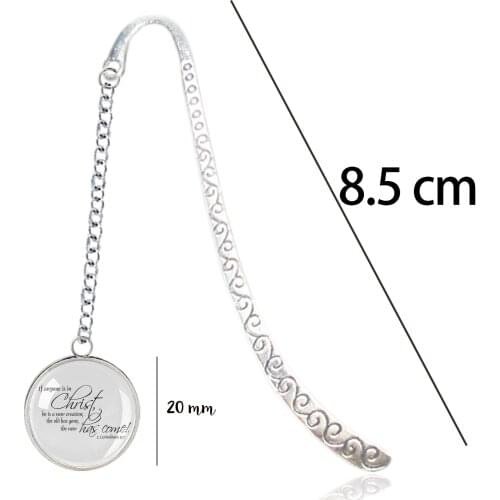 Bible Verse Bookmark - New Creation 2 Corinthians 5:17 - The Old Life Is Gone A New Life Has Begun - Christian Baptism Gift