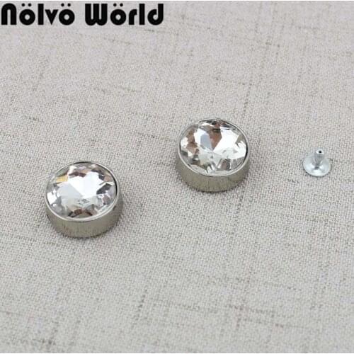 100pcs/lot 19mm DIY shoes accessories plastic mix metal nail round nail bags bracelets screws colorful decorative nail rivets