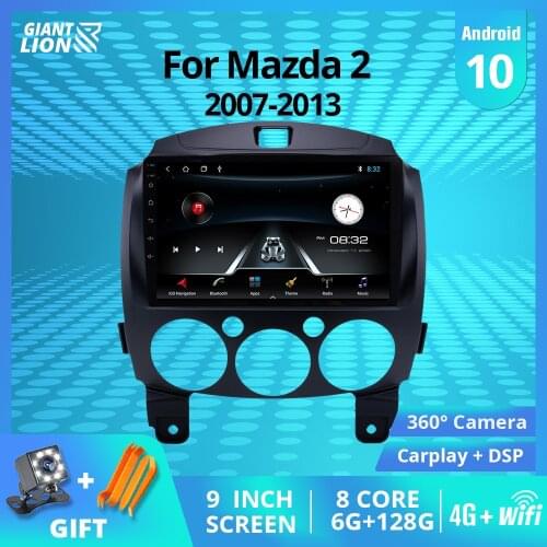 2 Din Android 9.0 Dvd Car Multimedia Video Player Car Radio For Mazda 2 2007-2013 Car Radio GPS Navigation Stereo Autoradio